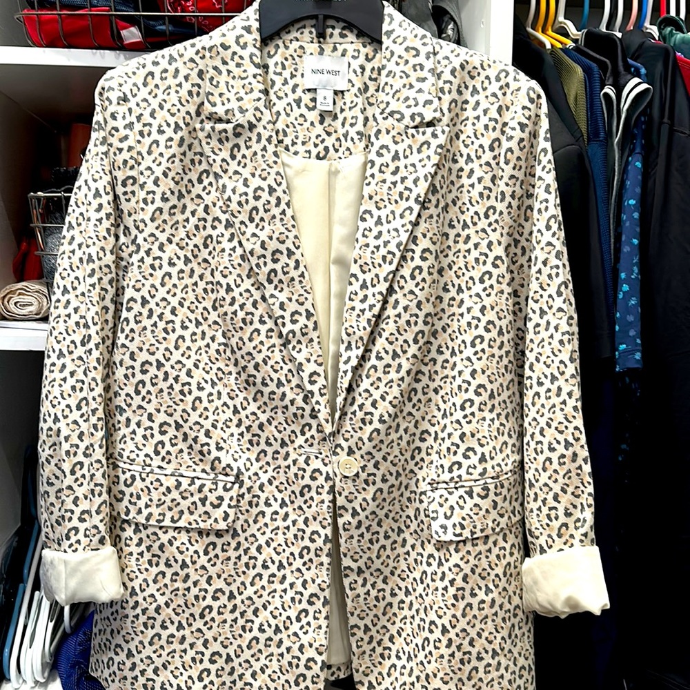 Leopard Print Blazer